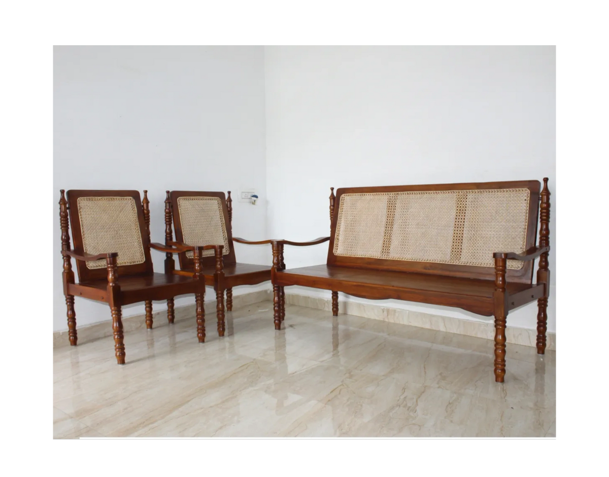 TEAK WOOD SOFA 3+1+1 SEATER