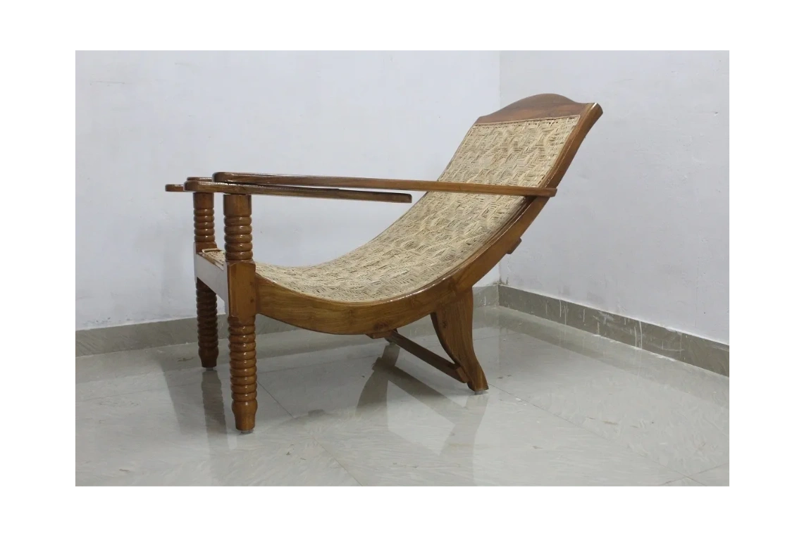 EASY CHAIR NATURAL CANE KNITTED