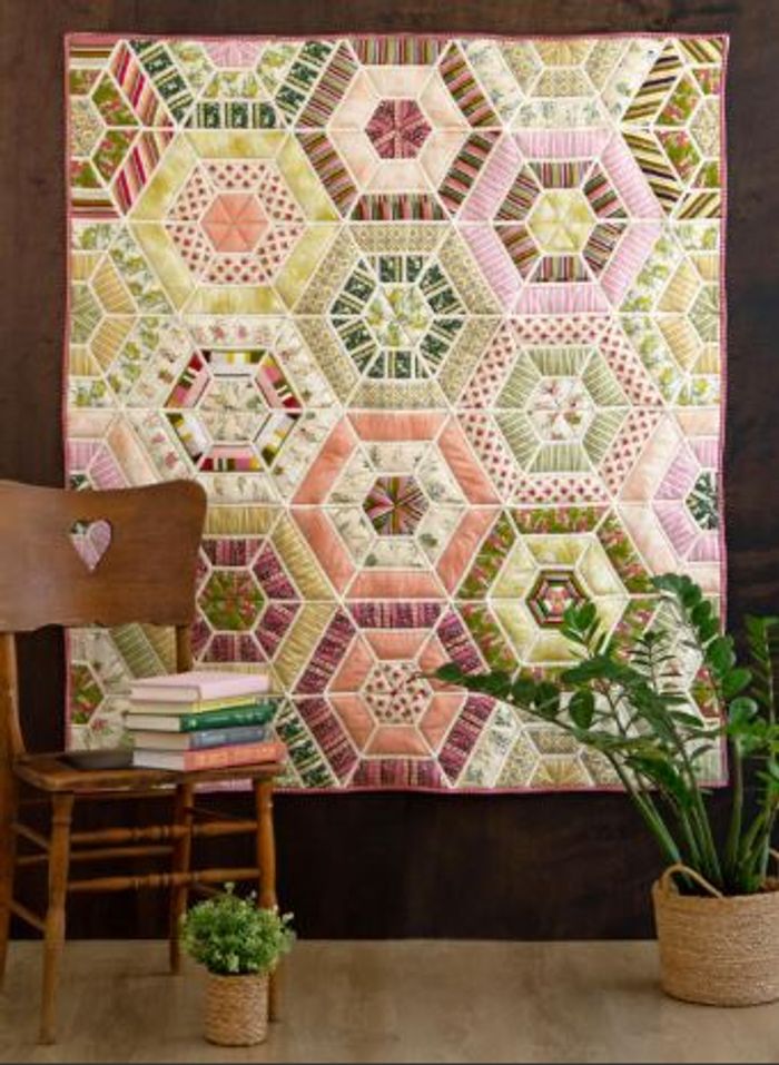 This quilt was pieced by me (Lina Owen) for Art Gallery Fabrics