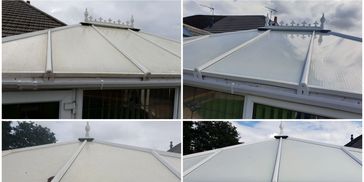 Conservatory roof cleaning. staffordshire and cheshire