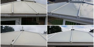 Conservatory roof cleaning. staffordshire and cheshire