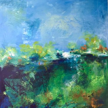 "When The Path Appears" - acrylic on wood panel canvas. Unframed.
Size: 18"x18"x1.5" - $425 + s/h.