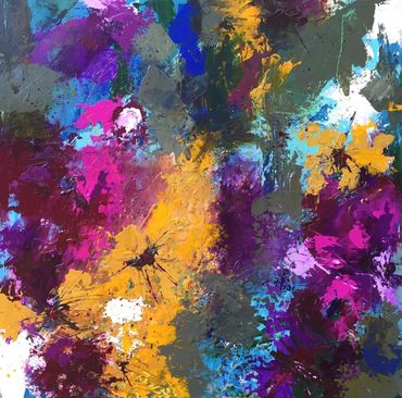 "I See You...I Feel You" - acrylic on canvas, unframed. Size: 20"x20"x 7/8"
$520 + s/h.