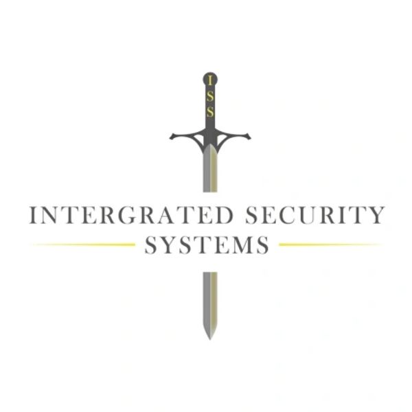 Logo featuring a sword and the text Intergrated Security Systems.