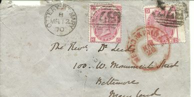 Victorian letter sent to USA