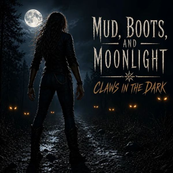 Country Music Album Cover - Mud Boots and Moonlight - Claws in the dark. 