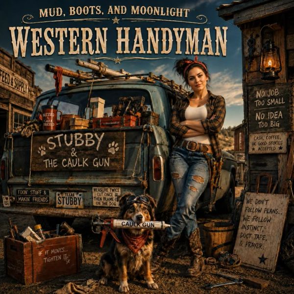 Country Music Album Cover - Western Handyman - Woman Handyman 