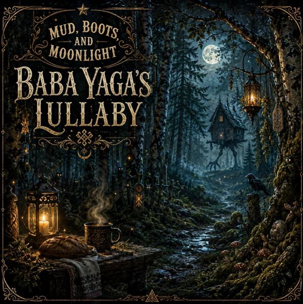 Country Music Album Cover - Baba Yaga's Lullaby - Mud, Boots, and Moonlight