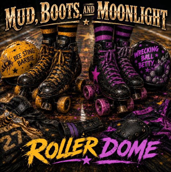 Mud Boots and Moonlight country music album cover Roller Dome - Song about a roller Derby battle