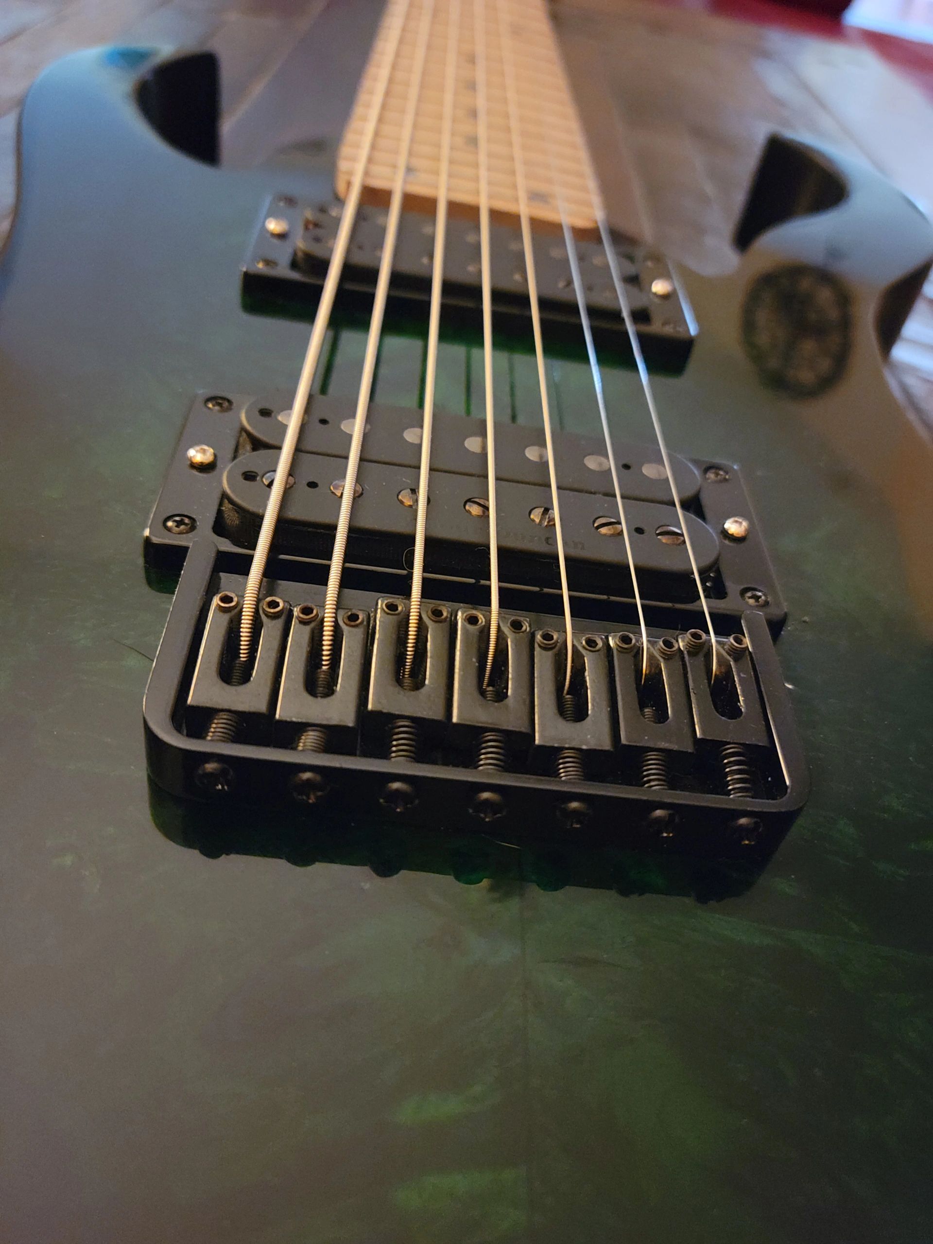 Elite Series Scottario guitar custom build seven string Seymour Duncan pisckups bridge