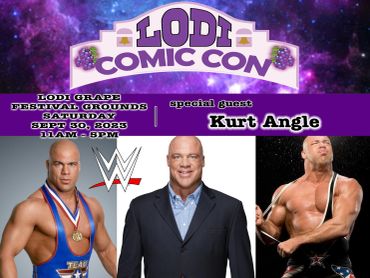 Lodi Comic Con features WWE star Kurt Angle as special guest on Sept 30, 2023.
