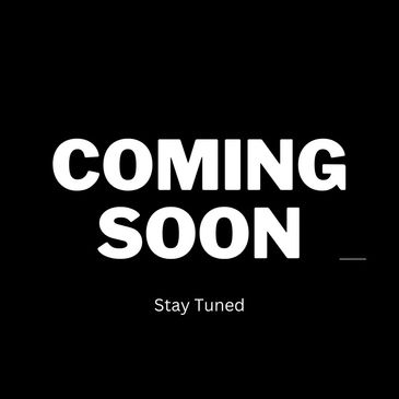 Black background with white text saying 'COMING SOON' and 'Stay Tuned'.