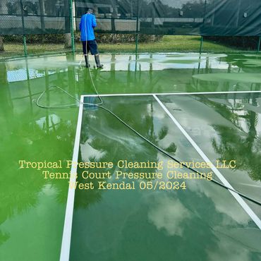 Tropical Pressure Cleaning Services LLC
Tennis Court Pressure washing 
West Kendall 05/2024