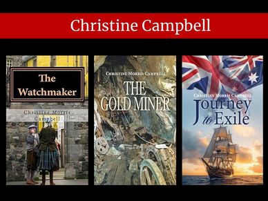 Book covers of three novels by Christine Campbell.