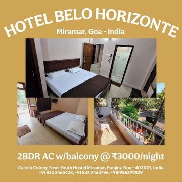 2 bedded room with balcony, Air-conditioner, Television with DishTV & WiFi.