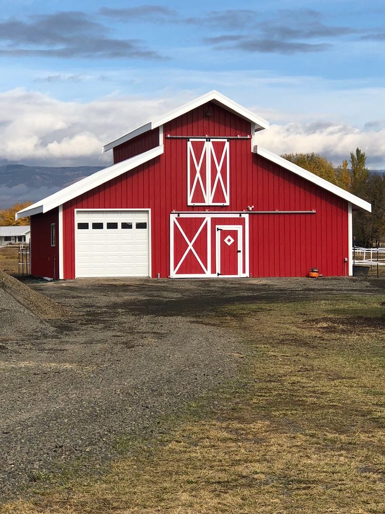 Completed 6 Stall Barn with Hay Loft Project - Ellensburg,WA