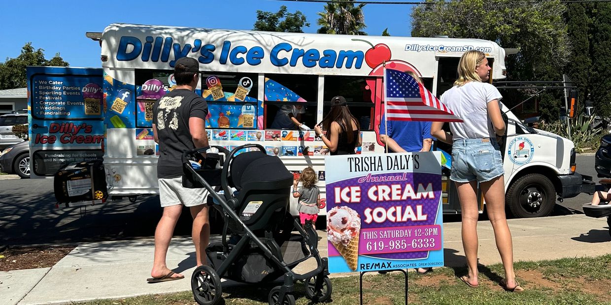 Ice Cream Truck serving an Ice Cream Social in San Diego
