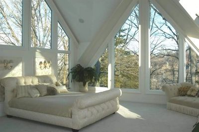 This beautifully designed room takes in the natural lighting.