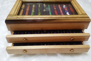 Wood storage case for Pens