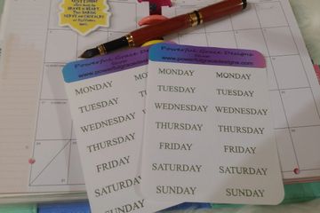 Foiled Days of the Week