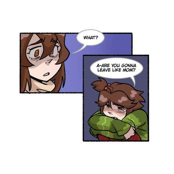 Emotional conversation between two characters about abandonment.