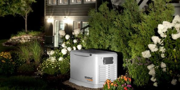 Backup generator outside a home