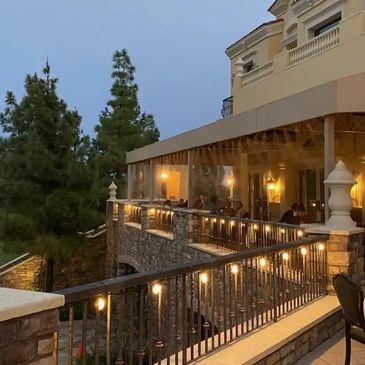 Back view of the Classic Club Golf Resort which is located in Palm Desert, CA.