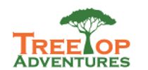 Logo of Tree Top Adventures with a green tree and orange text.