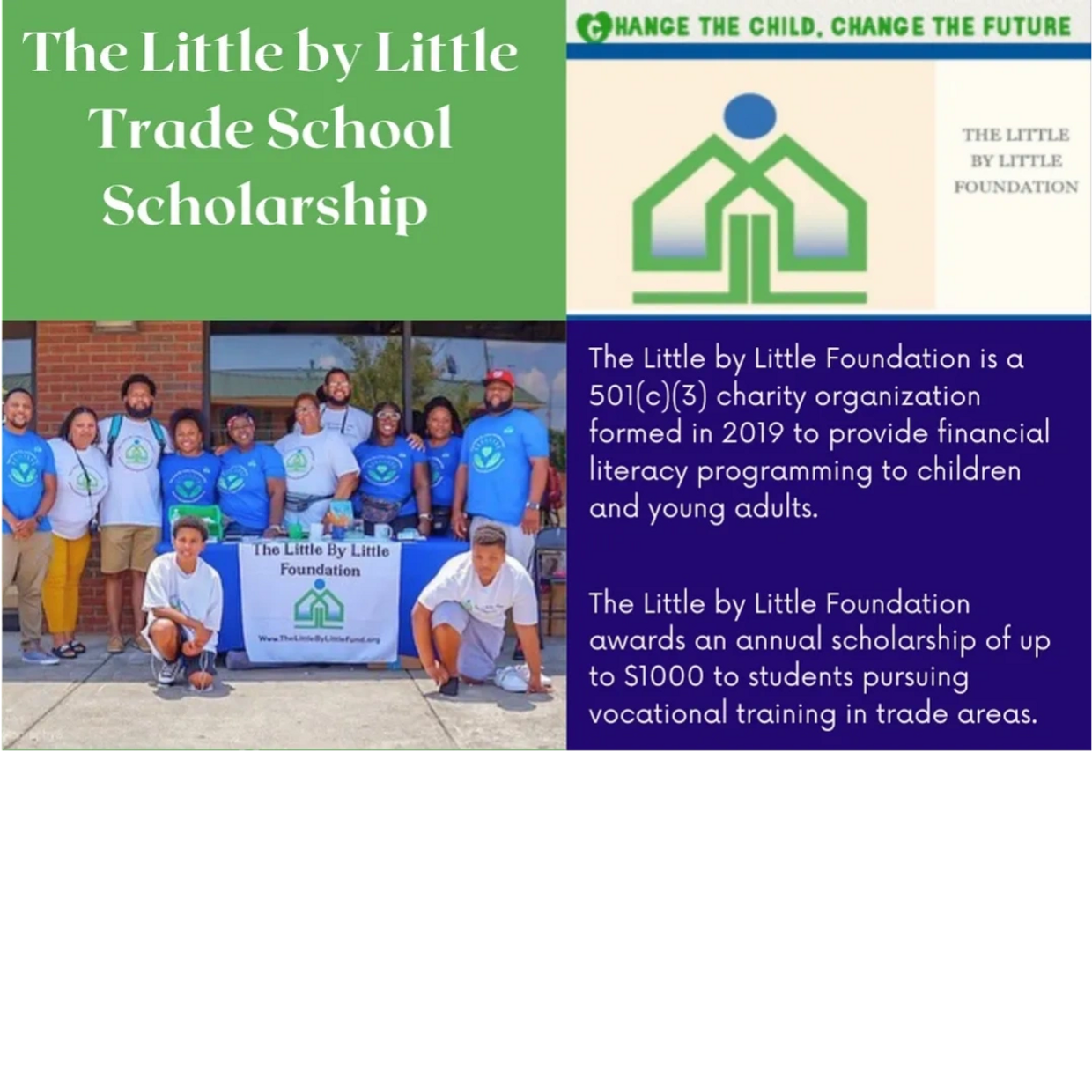 The Little By Little Foundation Back to School Program