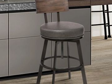 Barstool wood back