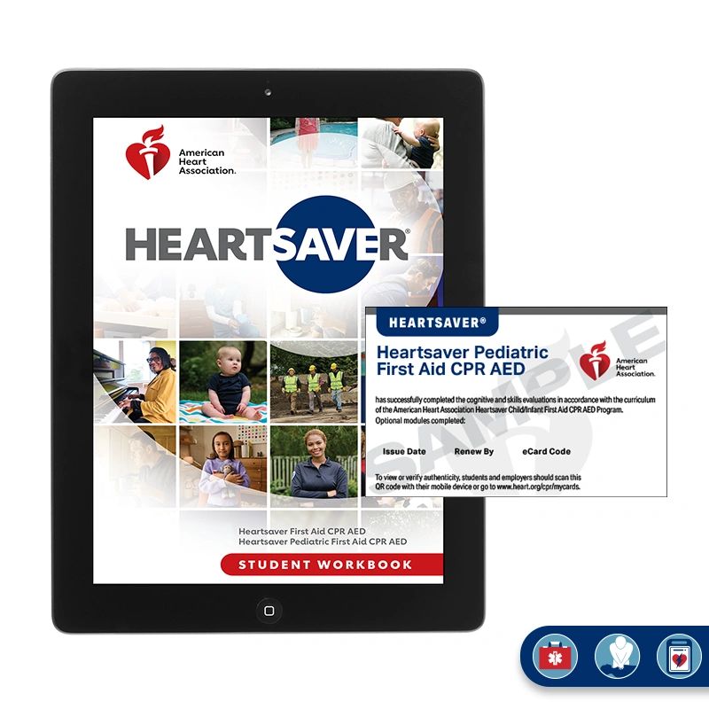 2025 Heartsaver® Pediatric First Aid CPR AED Digital Bundle (eBook, eCard)