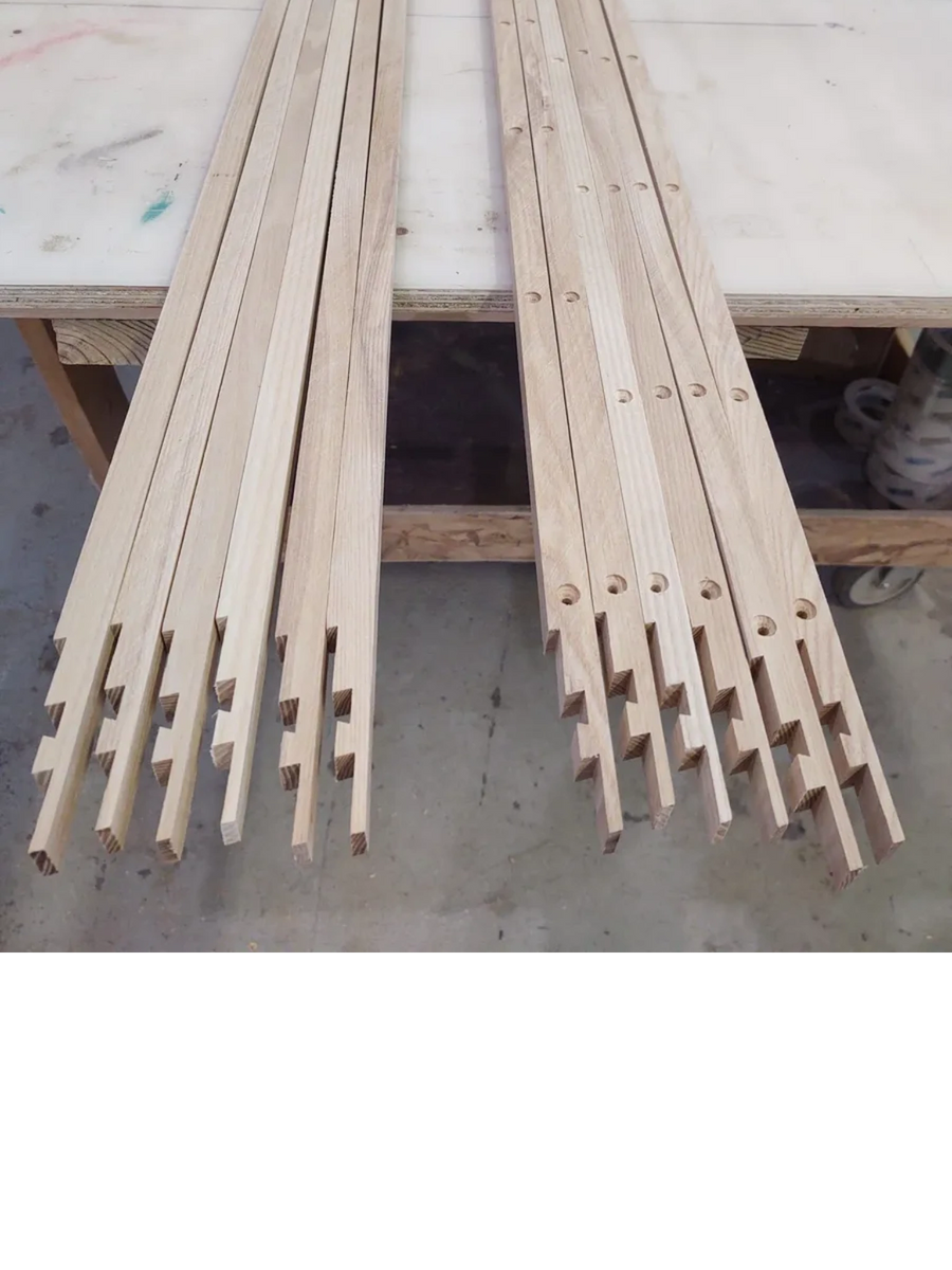 "SmartLock" Shippable Canoe Gunwales. WEST SYSTEM G/flex epoxy supplied. Predrilled ash, cherry