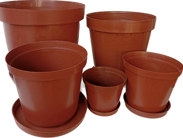 Brown Garden Pots
