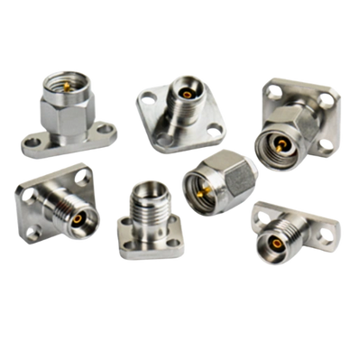 7 RF Coaxial connectors SMA, 2.92mm 1.85mm 2.4mm made by santron out of passivated stainless steel