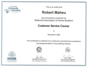NHB Customer Service Certificate
