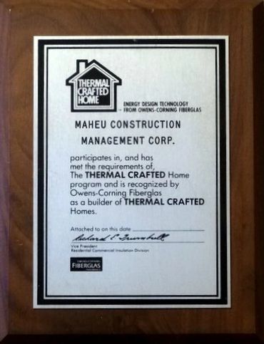 Thermal Crafted Homes Builder Award