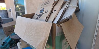 cardboard pickup in menifee side of house