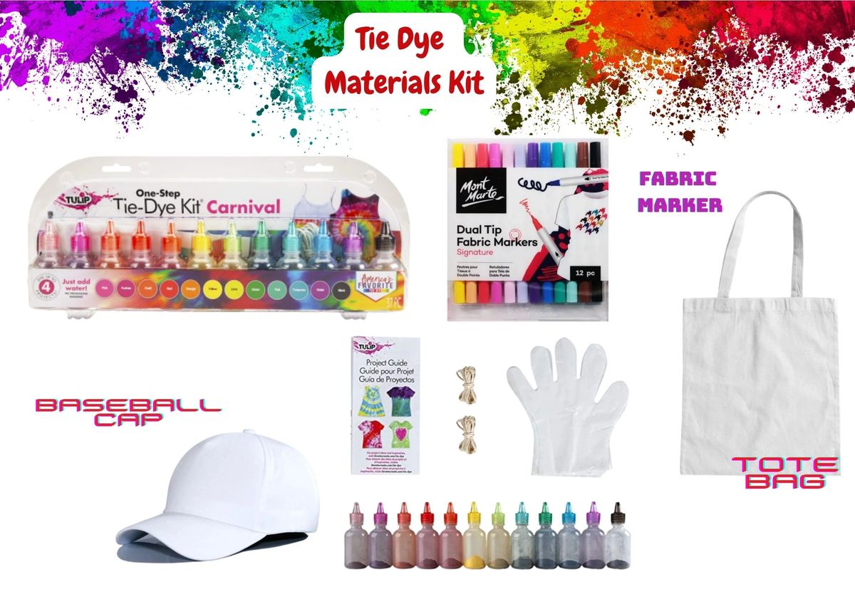 Tie Dye Materials Kit