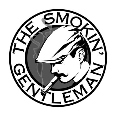 Logo of a smokin' man with a mustache and cap, titled 'The Smokin' Gentleman'.