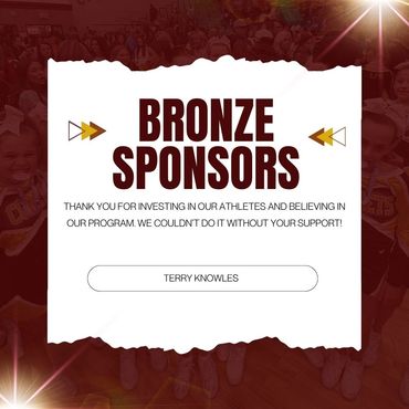 Bronze sponsors thank-you message for Terry Knowles.