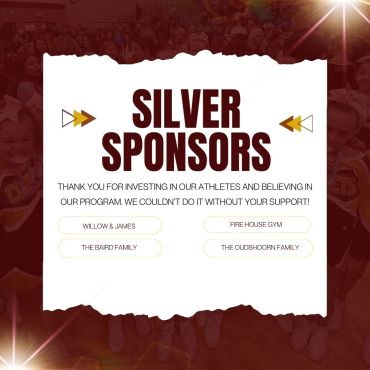 Silver sponsors recognition with thanks and sponsor names.