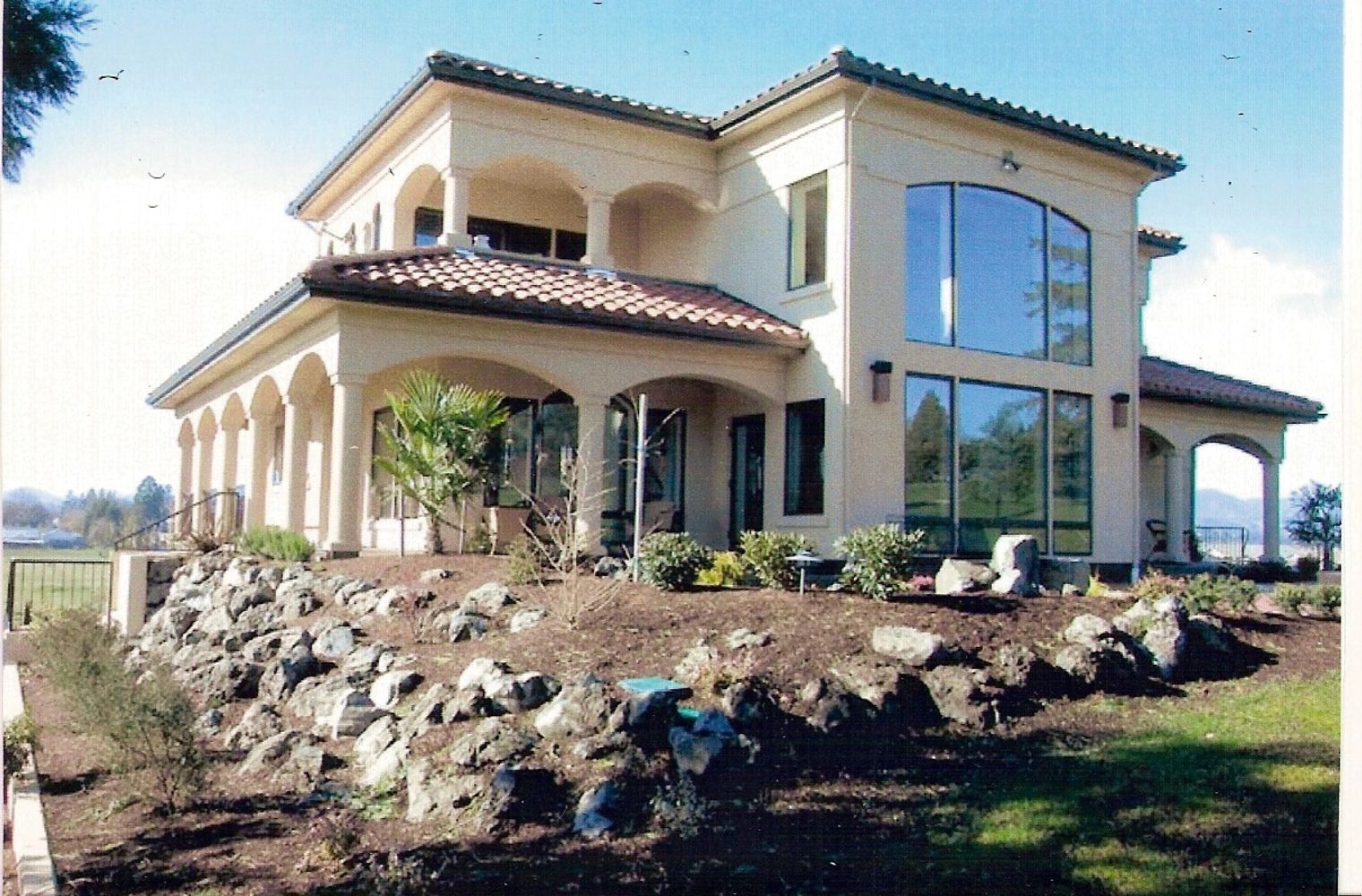 A home constructed using Aerated Autoclaved Concrete with  stucco finish. Built by Northwest AAC.