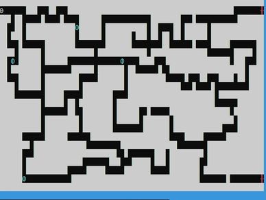 Gameplay image of Gam1545 final project, showing a console windows with a maze.