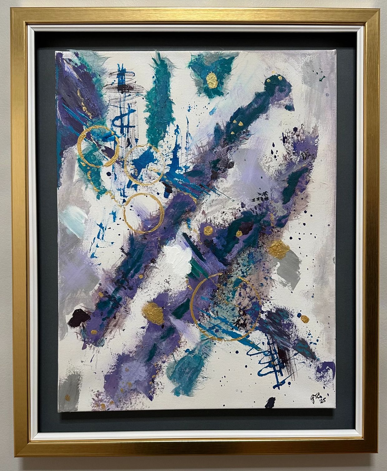 Abstract acrylic with numerous mixed mediums
20" x 30"