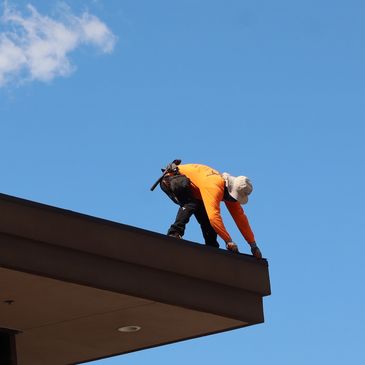 A man working on the top