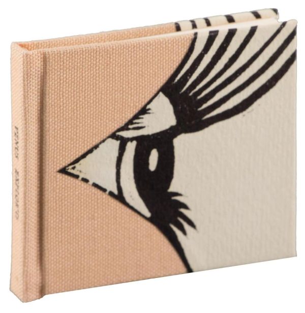 A book with a close-up illustration of an eye on the cover.