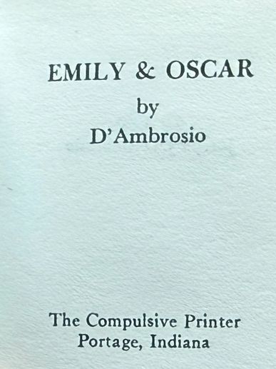 Title page of a book: Emily &amp; Oscar by D'Ambrosio.