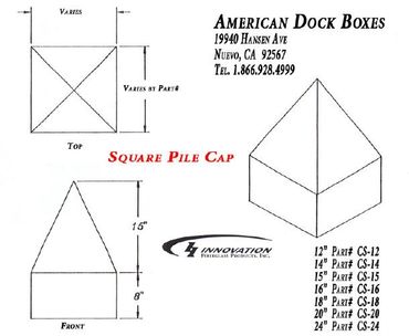 Pile Cap, Fiberglass, Fiberglass Pile Cap, Round Pile Cap, Octagon Pile Cap, Square Pile Cap 