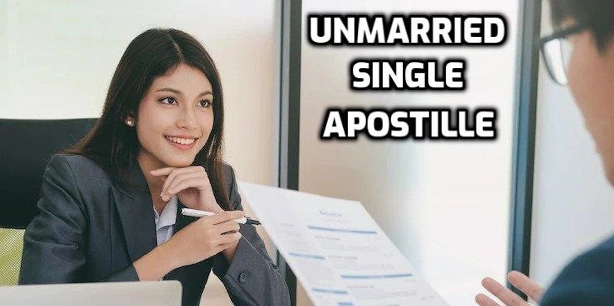 unmarried,single status,bachelor,apostille