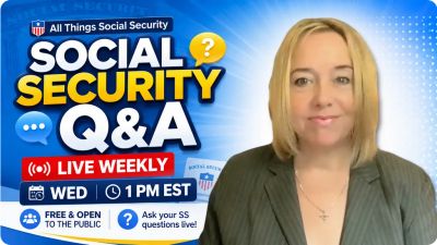 Social Security Q&amp;A live weekly Wednesdays at 1 PM EST.